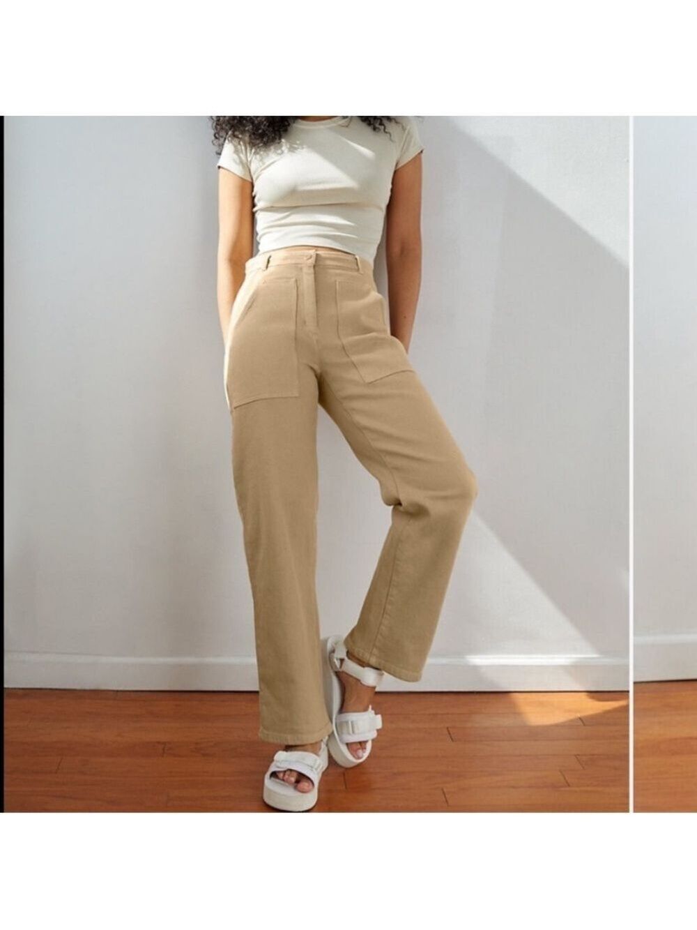 Wilfred Free Aritzia Modern Utility Pants Size 0 Tan